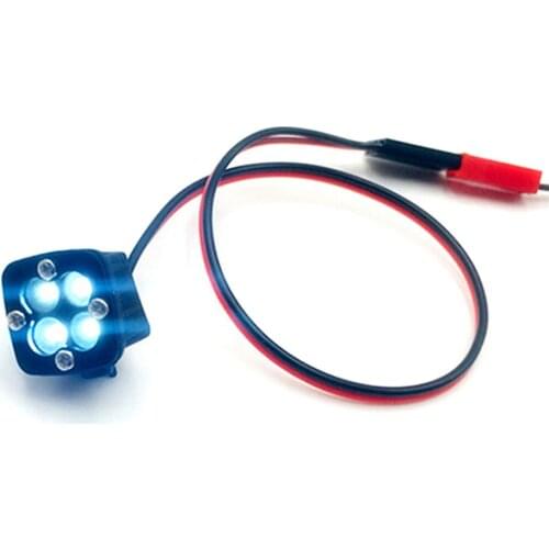 2 pcs Square LED Spotlights Searchlights White Light for 1/10 TRAXXAS TRX4 TRX6 SCX10 II 90046 RC Car Parts Accessories