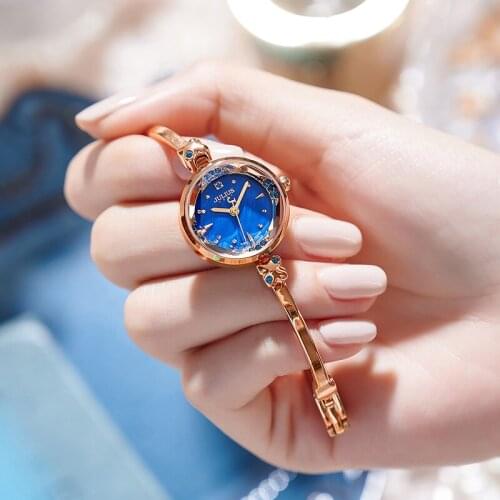 New Julius Lady Womens Watch Fashion Hours Dress Rhinestone Shell Bracelet Chain Business School Girl Birthday Gift Box 878