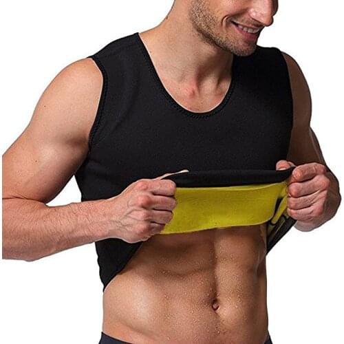 Men Slimming Sweat Vest Sauna Suits Shirt Neoprene Body Shaper Waist Trainer Weight Loss Tank Top Sauna Suit