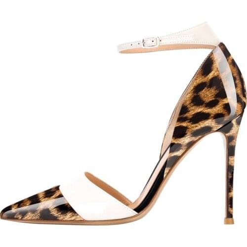 Black Beige Pink Concise New Women Shoes Buckle Patent Leather Sandals Thin Heel High Heels Shoes Big Size 34-46 C034A