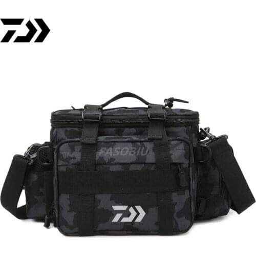 2021 Dawa New Multifunction Fishing Bag High Capacity Daiwa Fishing Tackle Lure Bag Shoulder Bag Canvas Waist Bag