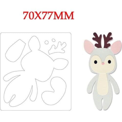 New Christmas Reindeer For Embossing Metal Cutting Dies For Decoration Greeting Card Scrapbooking NO Stamps 2021