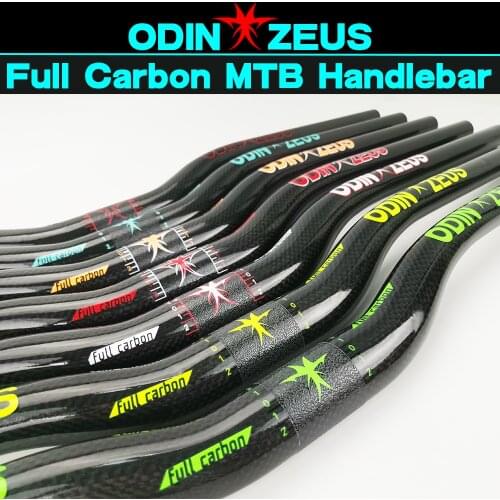 ODINZEUS 7 Color New Full Carbon Mountain Bicycle Handlebar /Flat/Rise MTB Carbon Handlebar Bike Part 25.4mm/31.8mm*580-740mm