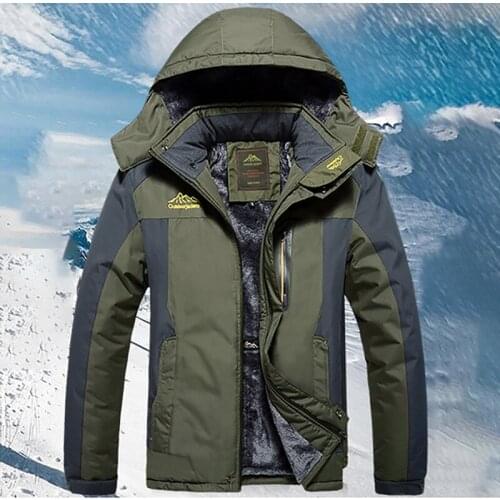 Hunting Jacket Warm Hooded Detachable Waterproof Windproof Thermal Climbing Coat Outwear Outdoor Sportswear