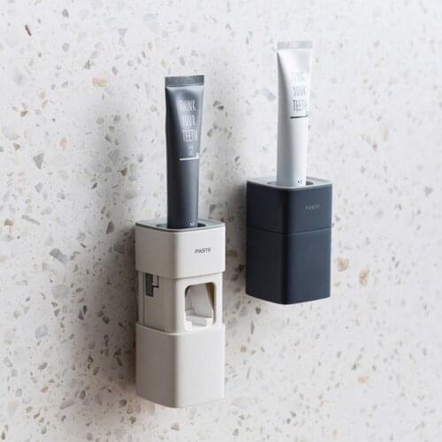 Fully Automatic Toothpaste Dispenser Wall-Mounted Toothpaste Storage Box Dust-proof Squeezing Device Home Bathroom Accessories