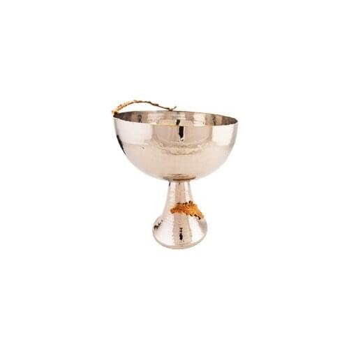 Porio Silver Gold Leaf Footed Bowl 24x22x21