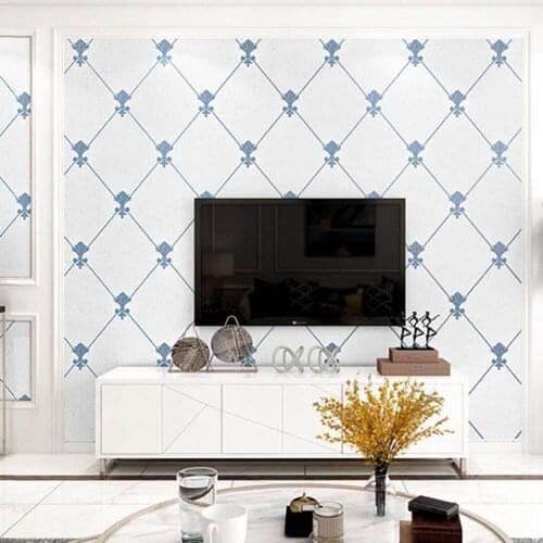 Q QIHANG Modern Minimalist Rules Diamond-Dhaped Living Room TV Backgrond Hotel Non-woven Wallpaper 0.53m*10m=5.3m2
