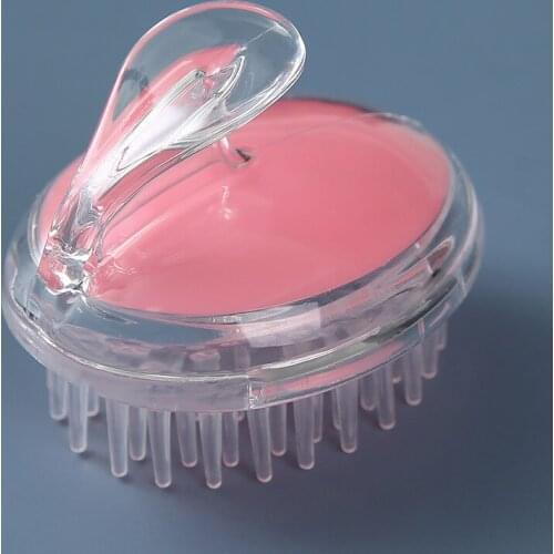 Silicone Head Body Scalp Massage Brush Shampoo Scrub Hair Washing Comb Shower Paste Up Household Bathroom Accessories 1pcs