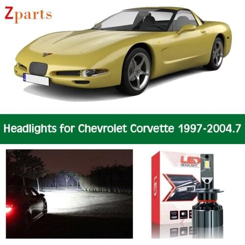 Car LED Headlight For Chevrolet Corvette 1997 1998 1999 2000 2001 2002 2003 2004 Low High Beam Canbus Lights Lamp Accessories