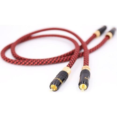 HI-End Pure copper RCA To RCA Audio Cable 2RCA Interconnect cable OFC cable