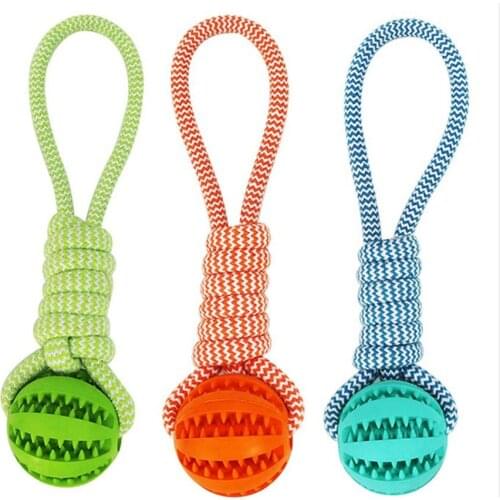Funny Pet Molar Bite Dog Toys Rubber Chew Ball Cleaning Teeth Safe Elasticity TPR Soft Puppy Suction Cup Biting Dog Toy