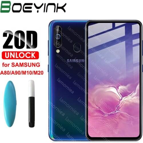 UV Full Glue Tempered Glass For Samsung A10e A10s A20 A20e A20s A30 A30s A50 A50s A70 A70s M10s M30s Liquid UV Screen Protector