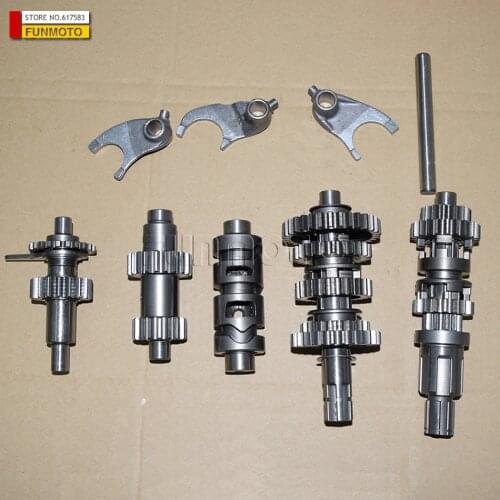 Main gear shaft/Variable speed drum/reverse gears/forks suit for ZONGSHEN/SHINERAY/SHIPAO WIND COOLING CG250 ENGINE