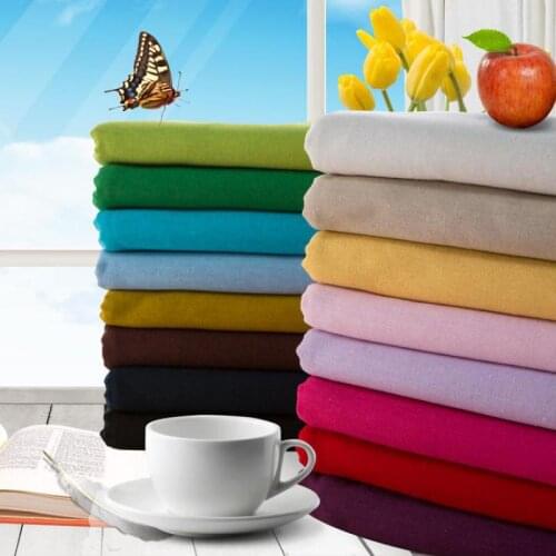 1 meter New Arrival Pure Color Cotton Linen Fabric Plain Weave Fabric For Sewing Textile Cloth 135cm Width Stoffen Voor Kleding