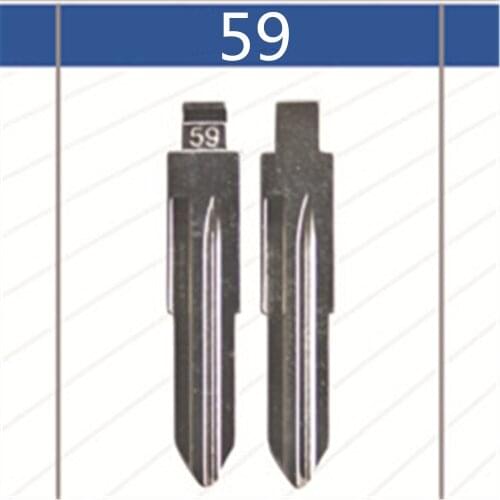 2 Pcs Uncut Replacement Car Key Blade for CHERY A1 KARRY YOU Key No.59 BLANK BRASS Car Key Blade