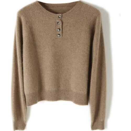 2021 woman winter 100% Cashmere sweaters knitted Pullovers jumper Warm Female O-neck blouse blue long sleeve clothing