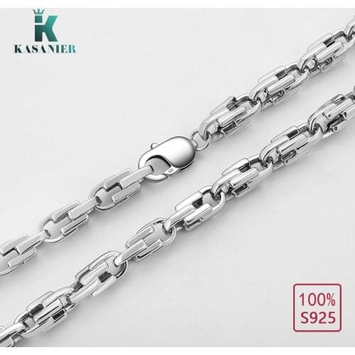 8mm S925 Sterling Silver Hip Hop Miami Curb Cuban Chain Necklace Rapper Link Silver Link Chain Necklaces Men Fashion Jewelry