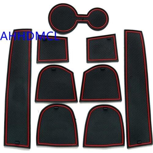 Car Anti-Dirty Pad Door Groove Gate Slot Cup Armrest Storage Mat For Audi Q5 Low Configuration