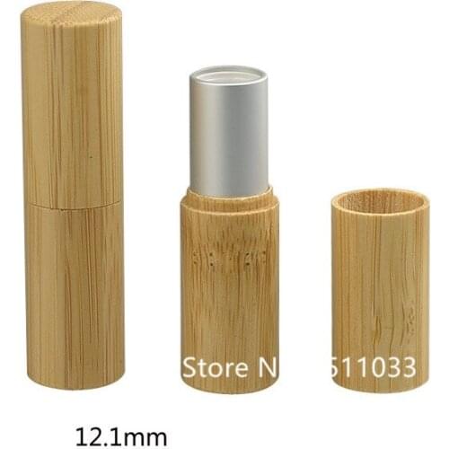 20pcs/lot 4.5G Bamboo Empty Classical Lipstick Tube DIY Elegant Lip Balm Container Cosmetic Lip Rouge Tube Makeup Tool