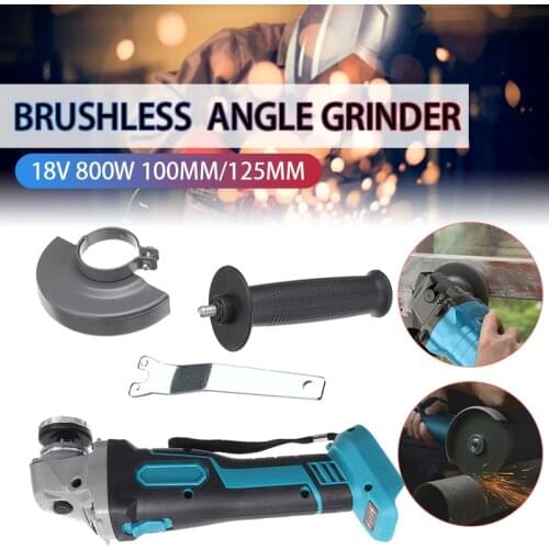 800W 18V 100mm/125mm Brushless Cordless Impact Angle Grinder DIY Power Tool Cutting Machine Polisher Without For Makita Battery