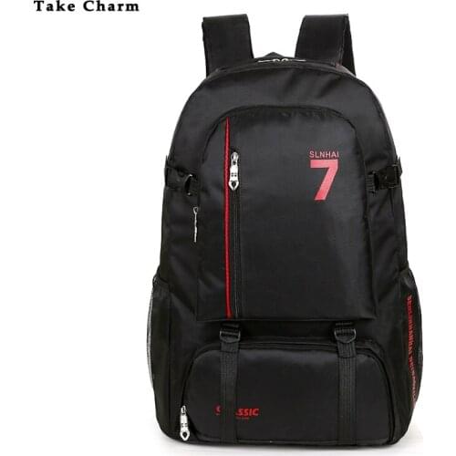 New Mens Large Capacity Outdoor Travel Backpack Nylon Waterproof Camping Mountaineering Bag Luggage Bag Sports Bag