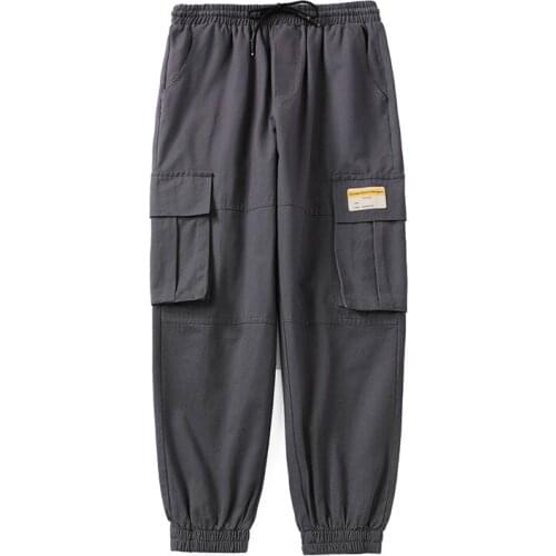 Mens Trousers Autumn and Winter Plus Velvet Thick Overalls Loose Trend Warmth Fashion Casual Street Male Pants