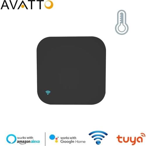 Uya WiFi Temperature And Humidity Sensor,WiFi IR Remote Control for AC/TV,Smart Life APP Control,Work with Amz Alexa Google Home