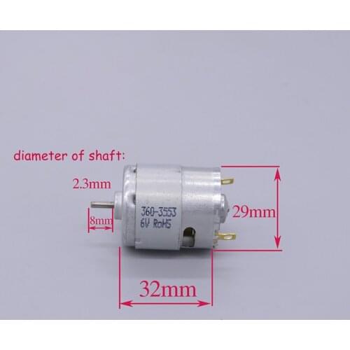 DC3-6V 7500-15000RPM Micro 360 Model Brush Motor Carbon Brush High Power High Speed Electric Machinery DIY Material