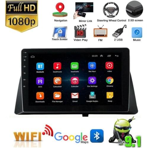 9" Android 9.1 Car Multimedia Player Radio Stereo Player GPS Navigation Wifi 2GB+32GB for Honda Accord 2008-12 2 Din Big Screen