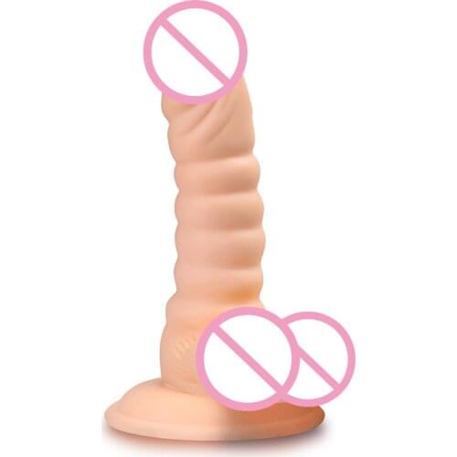 Erotic Small Dildo Realistic Ultra Soft Silicone Dildo Suction Cup Artificial Penis Sex Products Adult Sex Toys for Woman