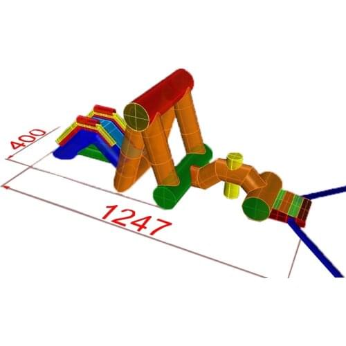 Hot sale water park inflatable water trampoline and slide combo