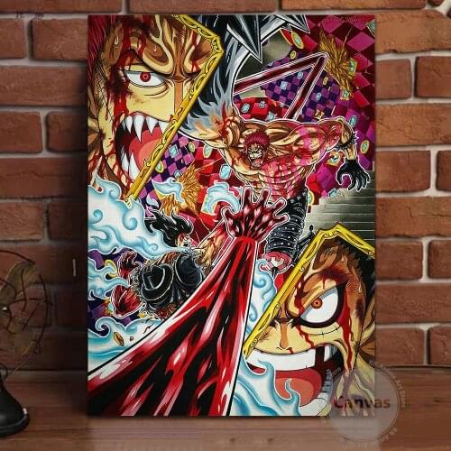 Canvas Anime Luffy Pictures Home Manga Decoration Paintings Poster HD Prints Wall Art Modular Living Room
