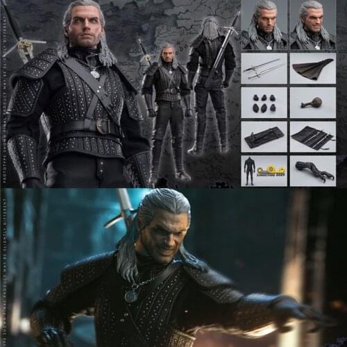 Pre-order BUZZTOYS 1/6 The White Wolf Geralt Figure Model BUZ001 12'' Male Soldier Action Doll Full Set Toys for Collection