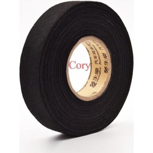 1pc Polyester cloth adhesive tape 0.3mm*1.9cm*15m fabric Cloth automotive Tape wiring harness glue high temperature tape CZYC