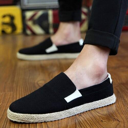 Fashion Men Canvas Shoes Male Summer Sneakers Slip On Casual Breathable Shoes Loafers Chaussure Homme Zapatos De Hombre X6-32