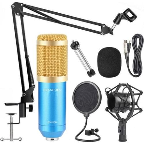 Microphone Metal Condenser Microphones for Laptop Computer Recording Studio Streaming Karaoke Youtube TIKTOK Gaming DJ BM-800