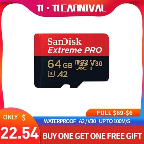 SanDisk Extreme Pro Micro SD Card 32GB 64GB 128GB 256GB U3 class 10 up to 100MB/S tf memory card cartao de memoria free shipping