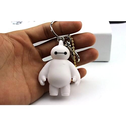 Cute Big Hero 6 The Baymax Silicone Key Chain Key Ring Bag Pendant Accessories ysk051