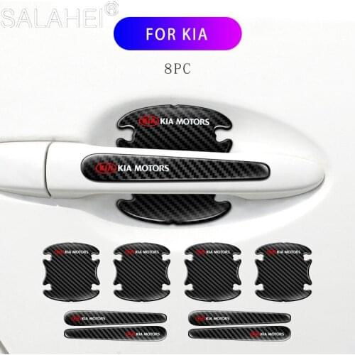 Car Fandle Door Bowl Carbon Fiber Pattern Sticker For Kia Motors K2 K3 K5 Sportage 3 Sorento Ceed cerato R Rio 3 4 K2 K3 X-Line