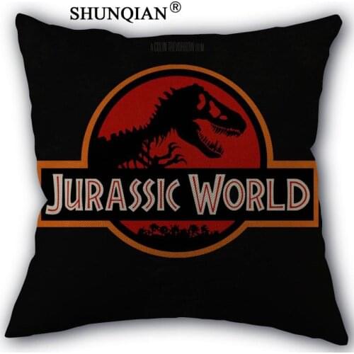 Home pillowcase Covers Jurassic Park Cotton Linen Pillow Cover Bed Nordic Decorative Pillow Case 45x45cm One Sides