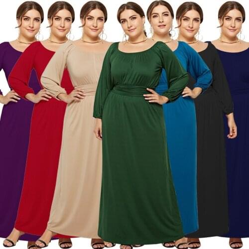 New women clothing elastic dresses knitted european women dresses long sleeve M-3xl size party-dress 0-neck dresses 5376