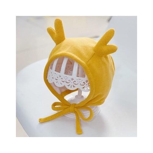 2020 New Fashion Cute antler cat Sweeter Winter Baby Hats Kids Soft Warm Caps Ear Protective Beanies Photography Props