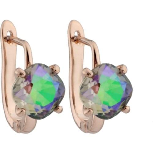 New 2021 trends Irregular Square Unusual Earrings 585 Rose Gold Drop Earrings Summer Style Candy Women Fashion Jewelry