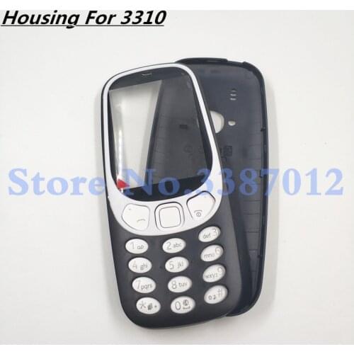 Original For Nokia 3310 Full Housing Door Face Frame + Battery Back Cover + Keypad + Logo
