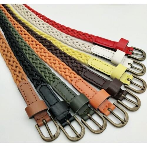 2020 NEW Fashion Braided Waist Belt Vintage Women Ladies Candy Hemp Rope Canvas Strap Female Elegant Dress Modeling Belts