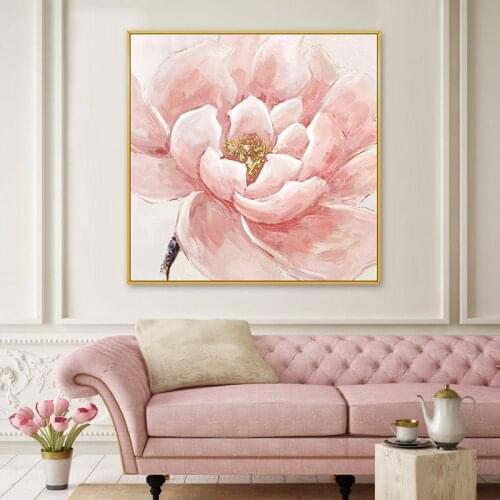 Hand painted canvas oil paintings Abstract Flower Wall Art Modern Home Decoration indie room cuadros para salon decor murals