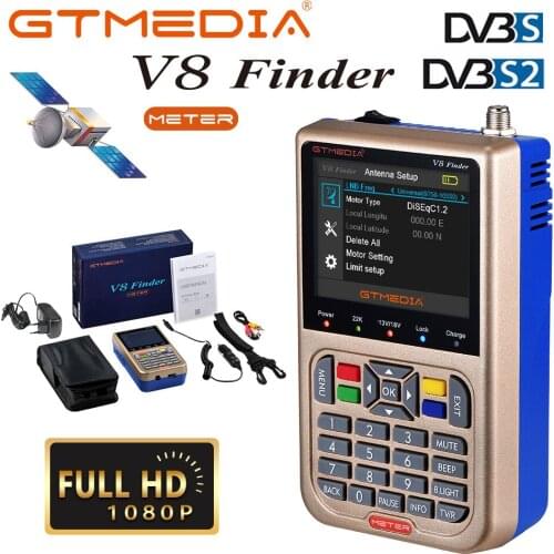 GTMEDIA V8 Finder meter NEW Arrival Satellite Finder Meter Upgrade From FREESAT V8 Finder Satellite Receiver 3.5" LCD Sat Finder