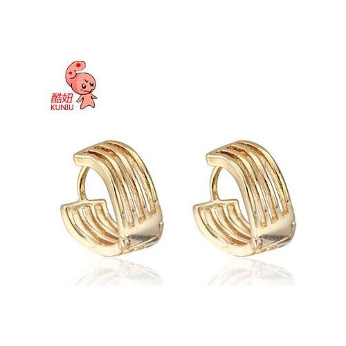 Kuniu hoop earrings for women alloy metal material trendy classic style anniversary engagement occasion party birthday jewelry