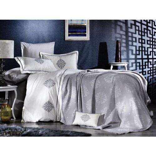 Çeyizdiyarı Adenya Embroideried Bridal Set Gray
