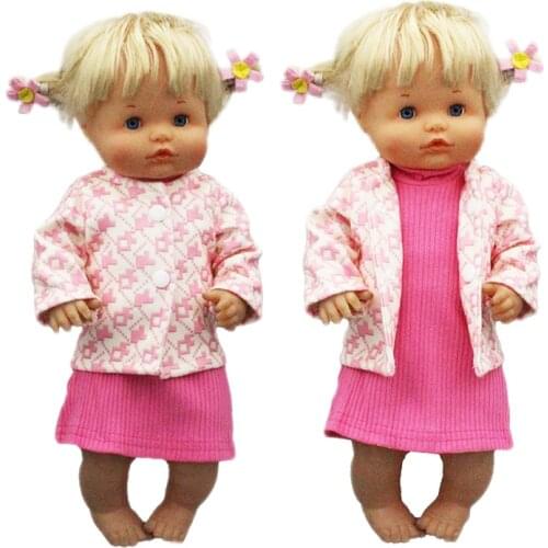 High Quality Grid Suit Doll clothes Fit 42cm Nenuco Doll Nenuco y su Hermanita Doll Accessories